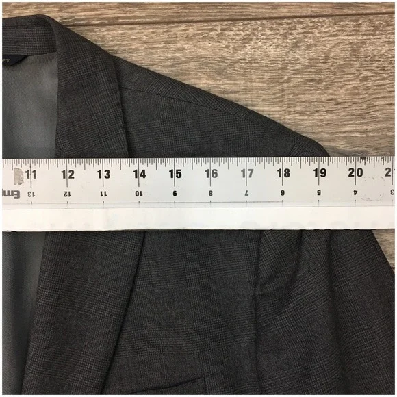 BANANA‎ REPUBLIC Mens Blazer Sport Coat Casual Jacket Size 44R Gray Wool Suit